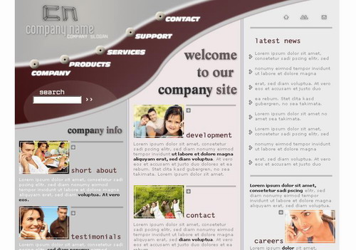 Web Templates - HTML designs, website graphics and web page backgrounds