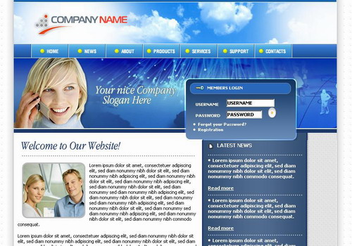 Web Templates - HTML designs, website graphics and web page backgrounds