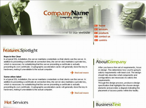 Web Templates - HTML designs, website graphics and web page backgrounds