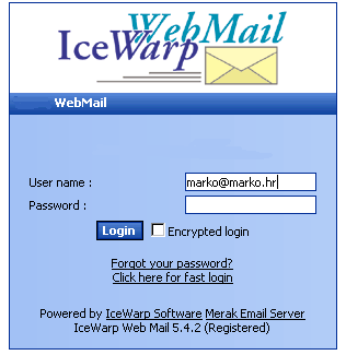 WebMail - ulaz