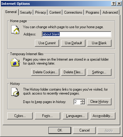 Internet Explorer - Podešavanje