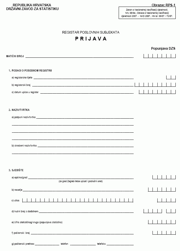 Nacionalna klasifikacija djelatnosti - NKD