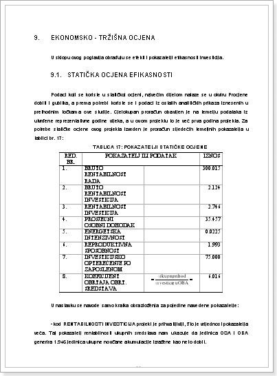 Poslovni plan prema metodologiji HBOR-a